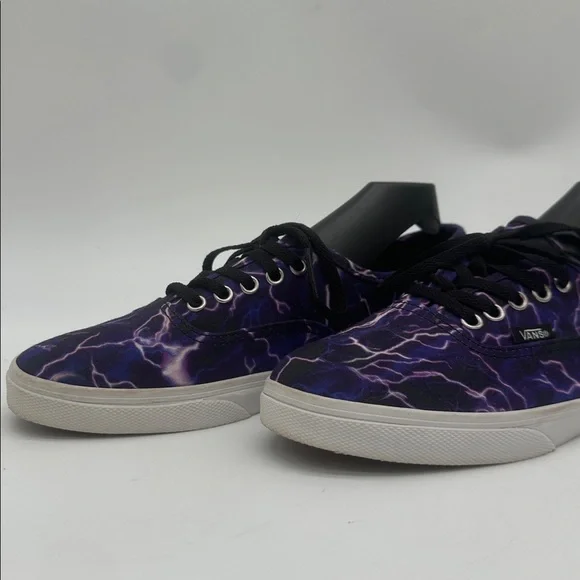 VANS Authentic LoPro Digi Lightning Purple Black White Women's Size 7.0 Men 5.5 - Picture 9 of 16